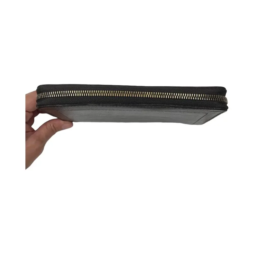 Louis Vuitton Utah Zippy Organizer Brown Leather Wallet Zip Around LV Unisex
